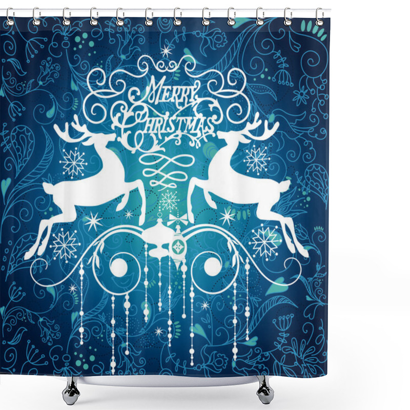 Personality  Christmas Ornament Shower Curtains