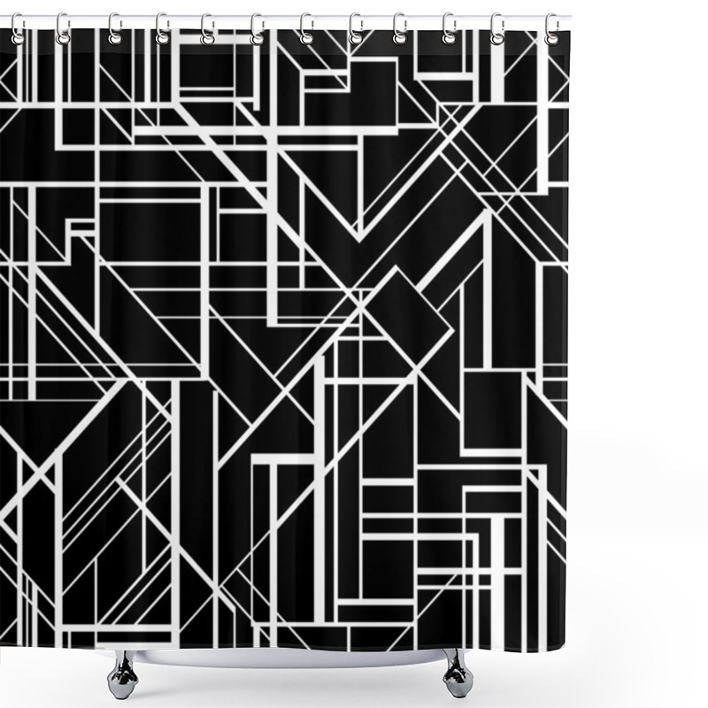 Personality  Art Deco Style Vector Geometric Pattern. Shower Curtains