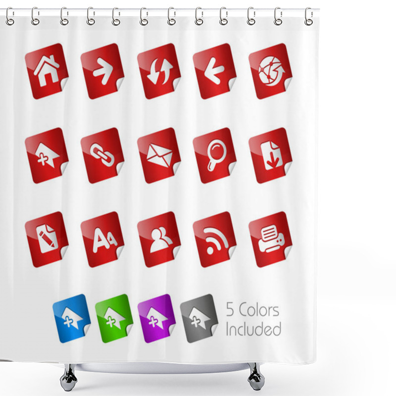 Personality  Web Navigation // Stickers Series Shower Curtains