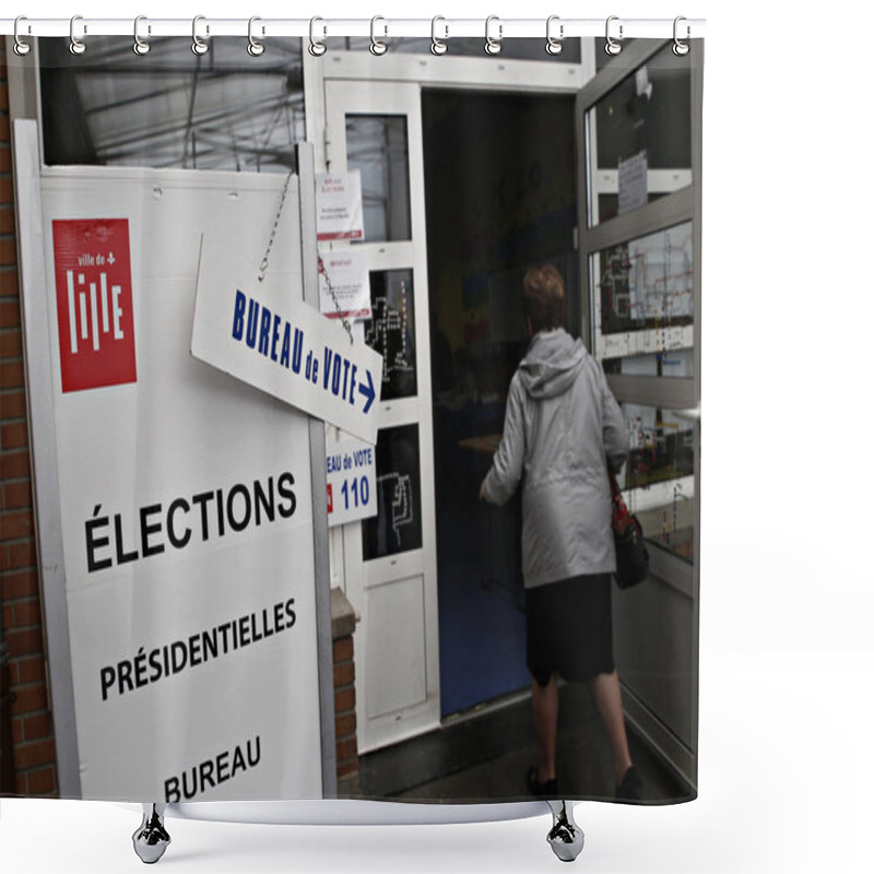 Personality  FRANCE - FRANCE2017 - VOTE - ELECTIONS - POLITICS Shower Curtains