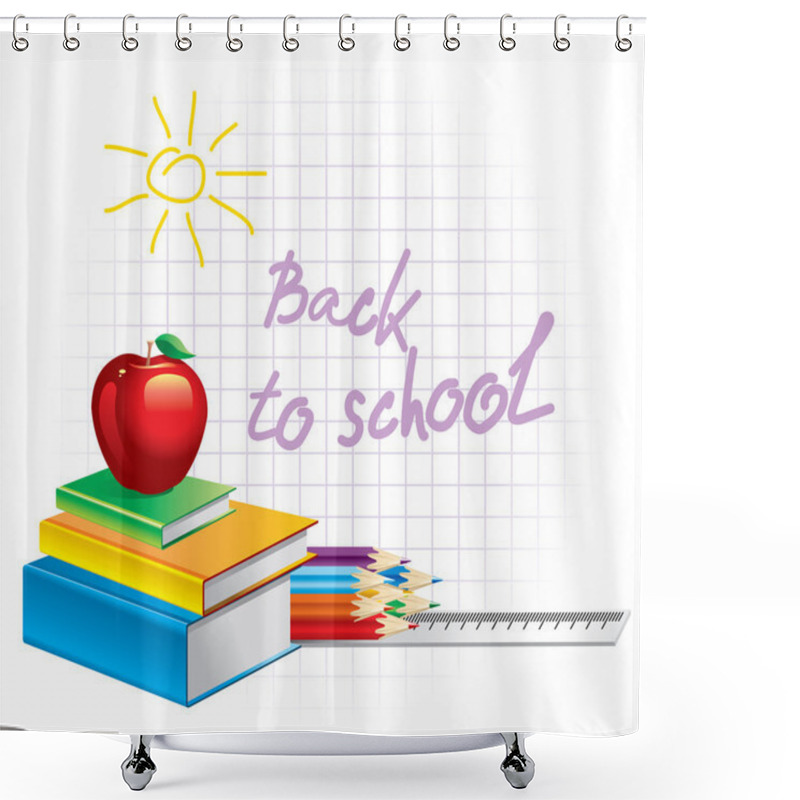 Personality  Back To School (vector Illustration) Shower Curtains