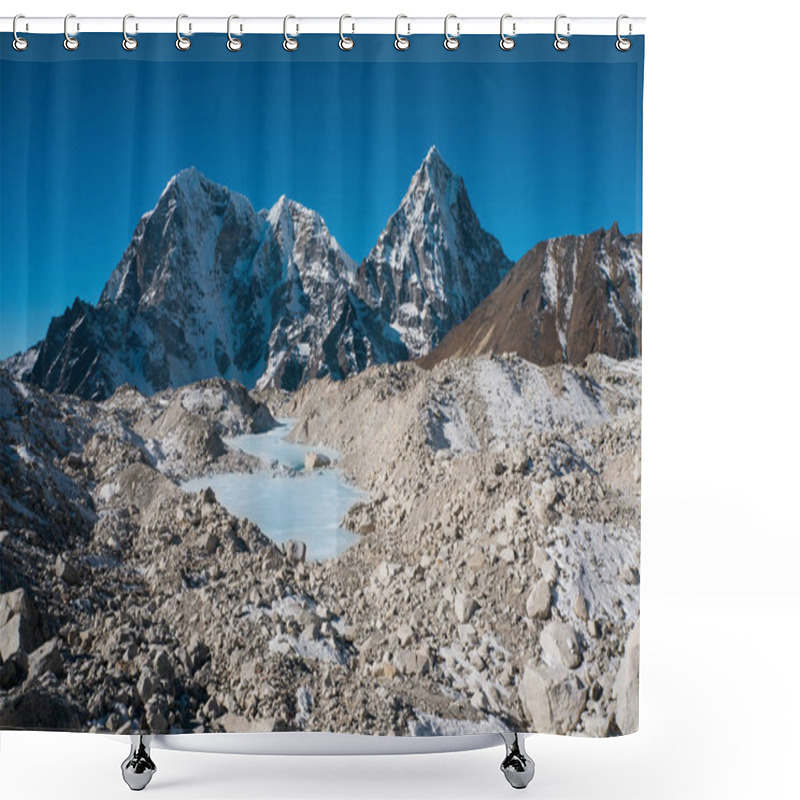 Personality  Landscape With Mountains And Lake Shower Curtains