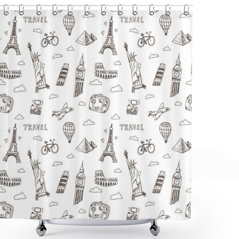 Personality  World Famous Landmarks. Shower Curtains