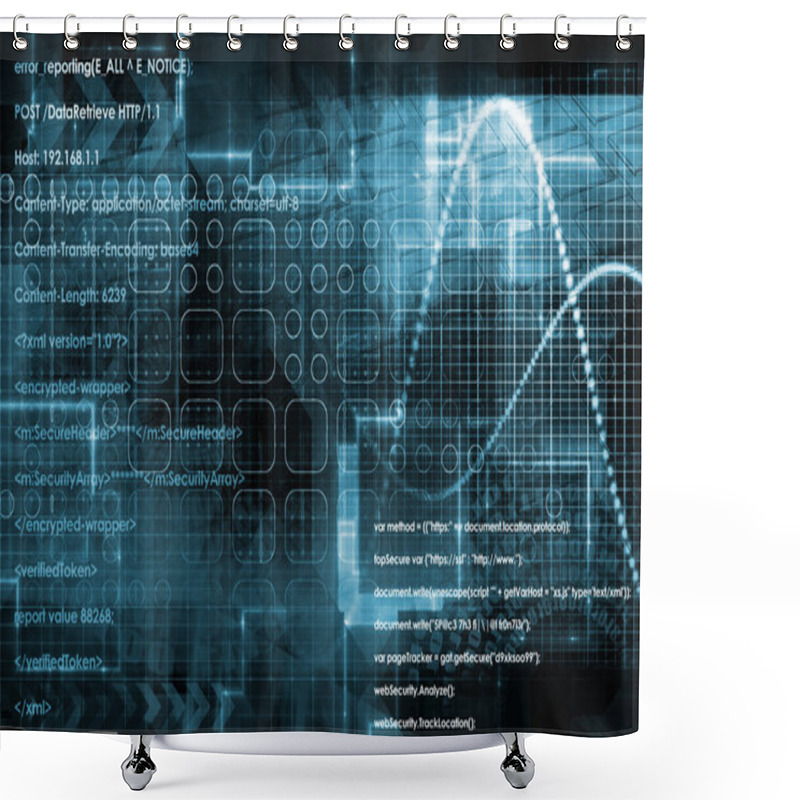 Personality  Internet Concept Background Shower Curtains