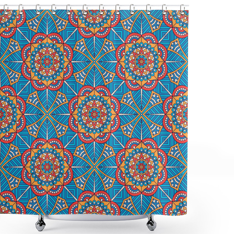 Personality  Ethnic Floral Seamless Pattern Shower Curtains