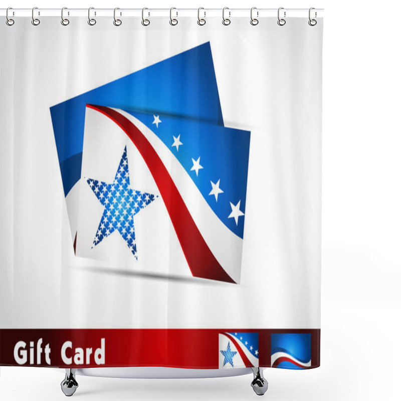 Personality  American Flag, Vector Background For Independence Day. Illustrat Shower Curtains