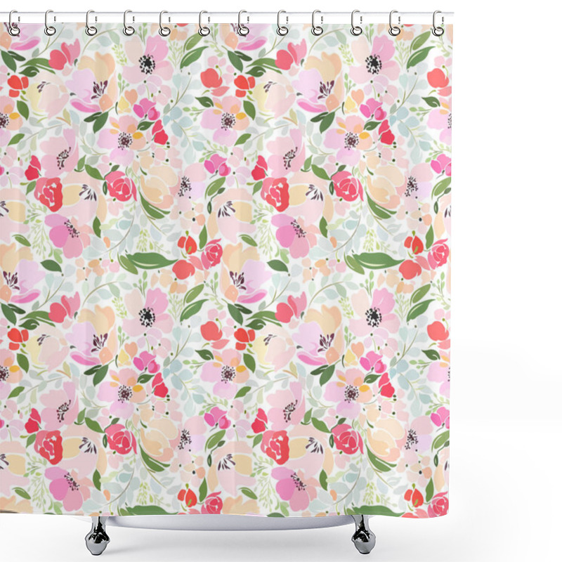 Personality  Floral Abstract Pattern Shower Curtains