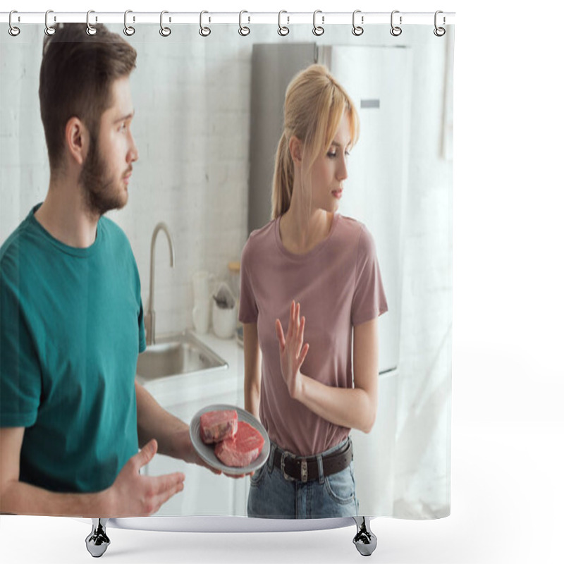 Personality  No Meat Shower Curtains