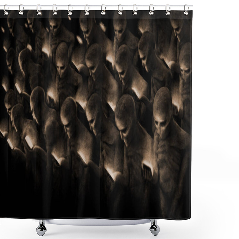 Personality  People With Electronic Devices Shower Curtains