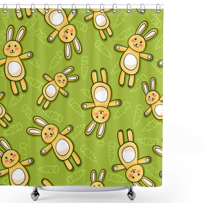 Personality  Rabbits Pattern Shower Curtains