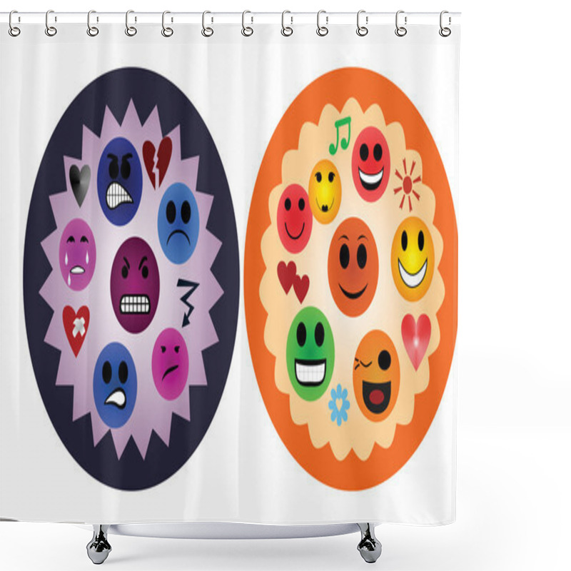 Personality  Emotions Shower Curtains