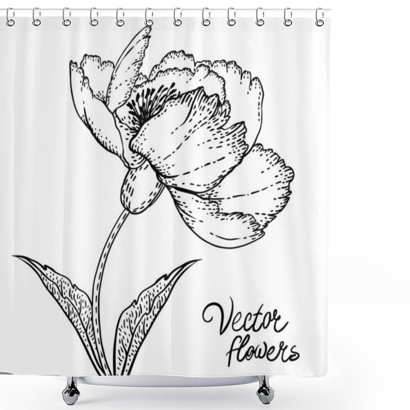 Personality  Background With Flowers Shower Curtains