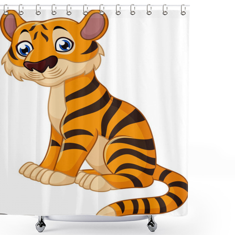 Personality  Cute Tiger Cartoon Shower Curtains