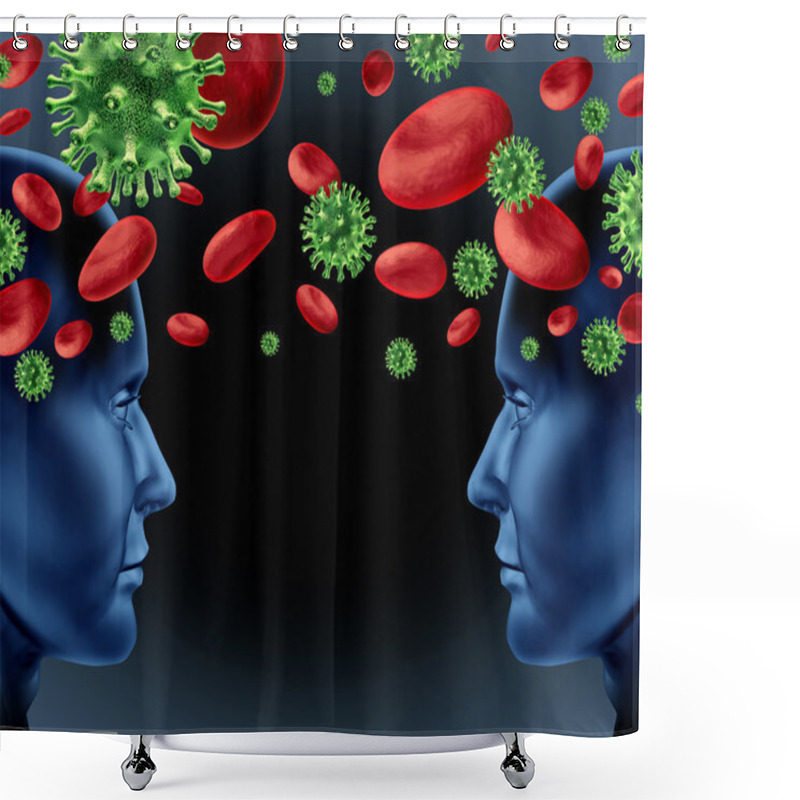 Personality  Blood Infection Transfer Shower Curtains