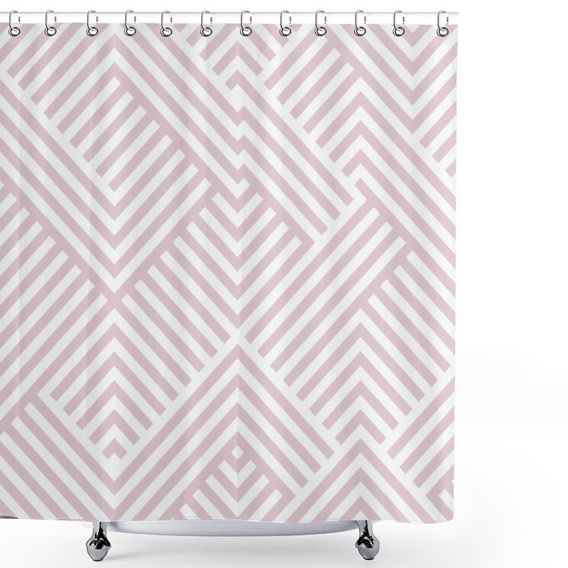 Personality  Abstract Stripped Geometric Background. Vector Illustration Shower Curtains