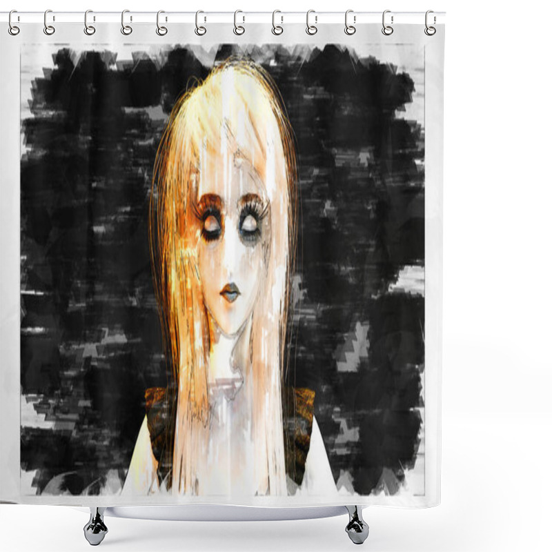 Personality  Artistic 3D Illustration Of A Fantasy Female  Shower Curtains