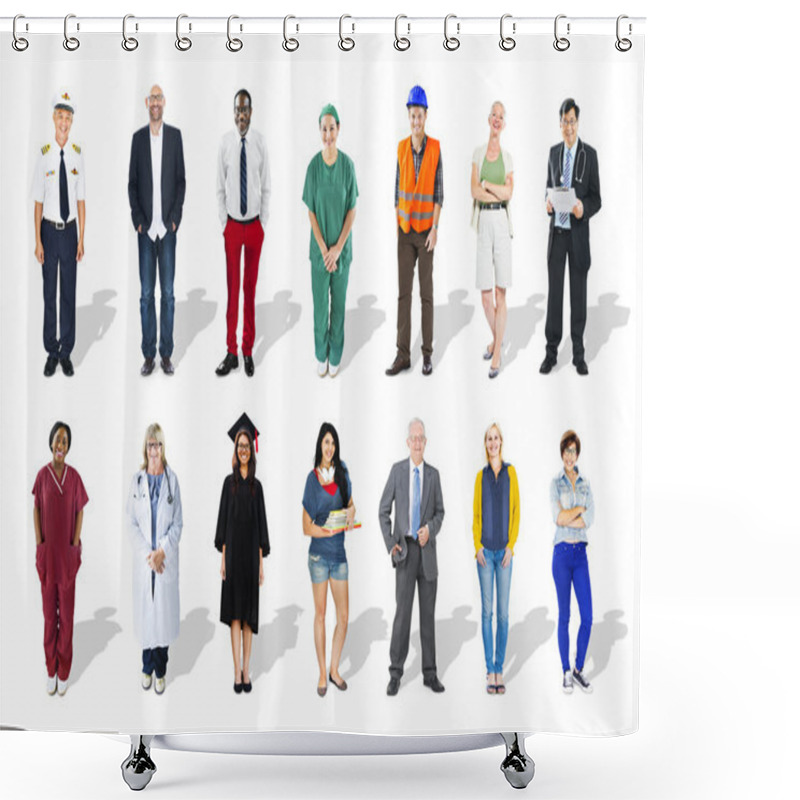 Personality  People And Diverse Jobs Concept Shower Curtains