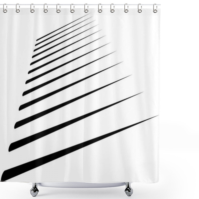 Personality  3d Lines Pattern In Perspective. Oblique, Slanting Stripes. Dimi Shower Curtains