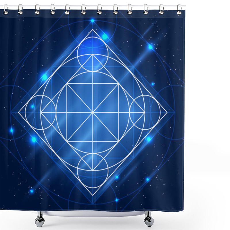 Personality  Vector Magic Geometry Sign Shower Curtains