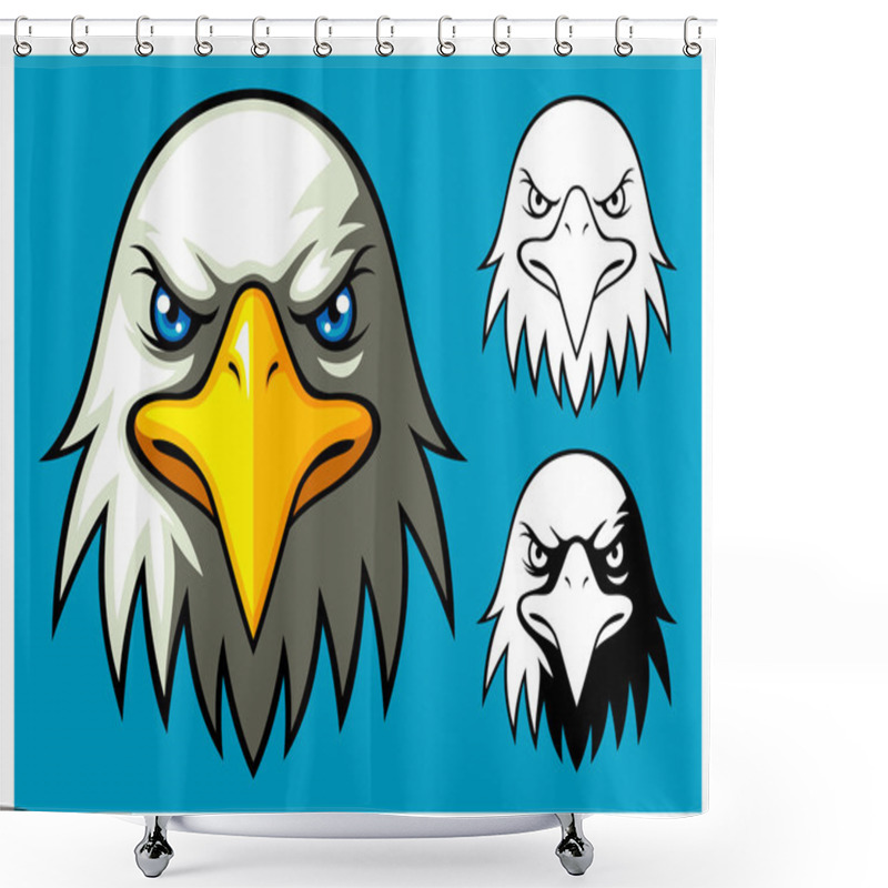 Personality  Bald Eagle Head Shower Curtains