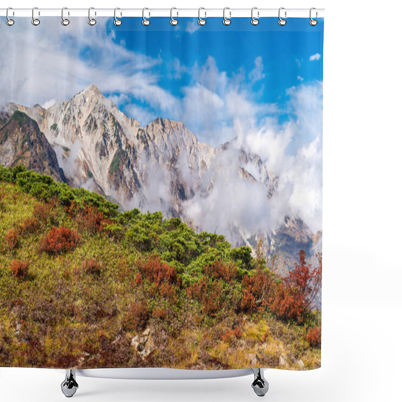 Personality  Landscape Of Autumn Fall Of Hakuba Valley In Nagano Chubu Japan Shower Curtains