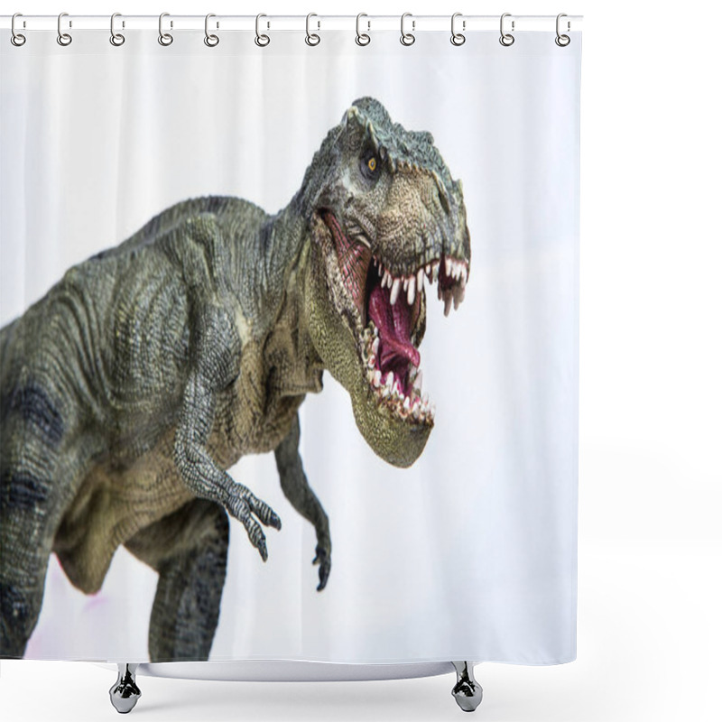 Personality  Threatening Tyrannosaurus Rex With Open Jaws Shower Curtains