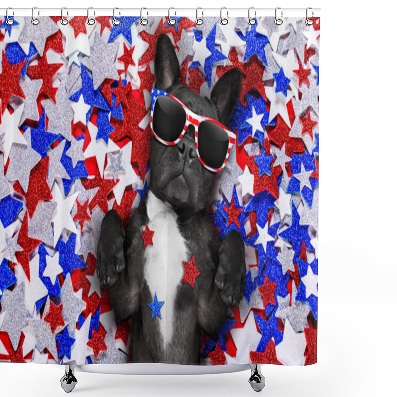 Personality  Independence Day 4th Of July Dog Shower Curtains