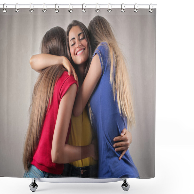 Personality  Huging My Best Friends Shower Curtains