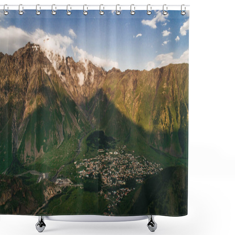 Personality  City In Mountains Shower Curtains