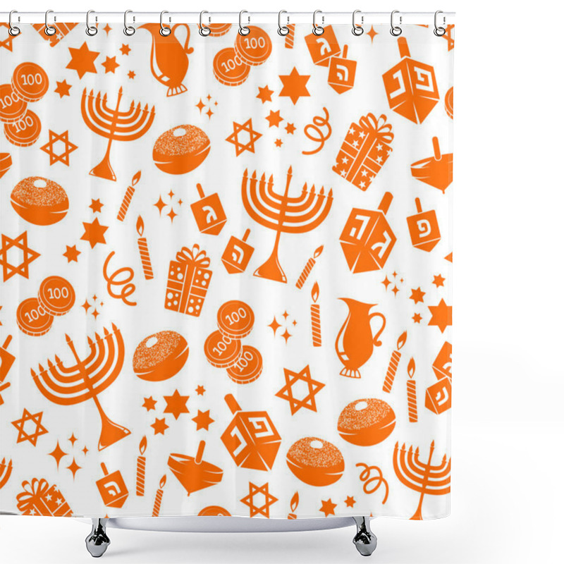 Personality  Hannukah Pattern Shower Curtains