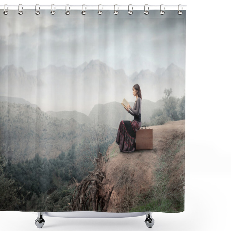 Personality  Read In Peace Shower Curtains