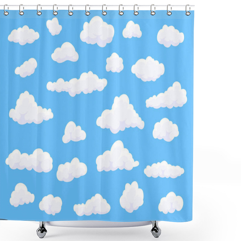 Personality  Flat Weather Icons Shower Curtains