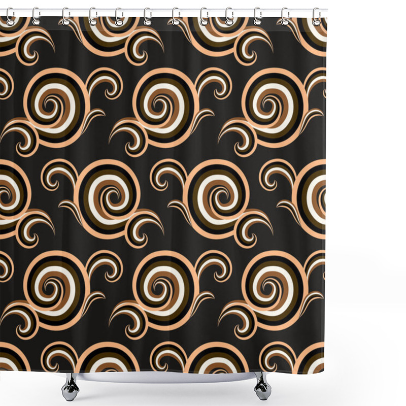 Personality  Vector Seamless Pattern With Curls And Swirls Shower Curtains