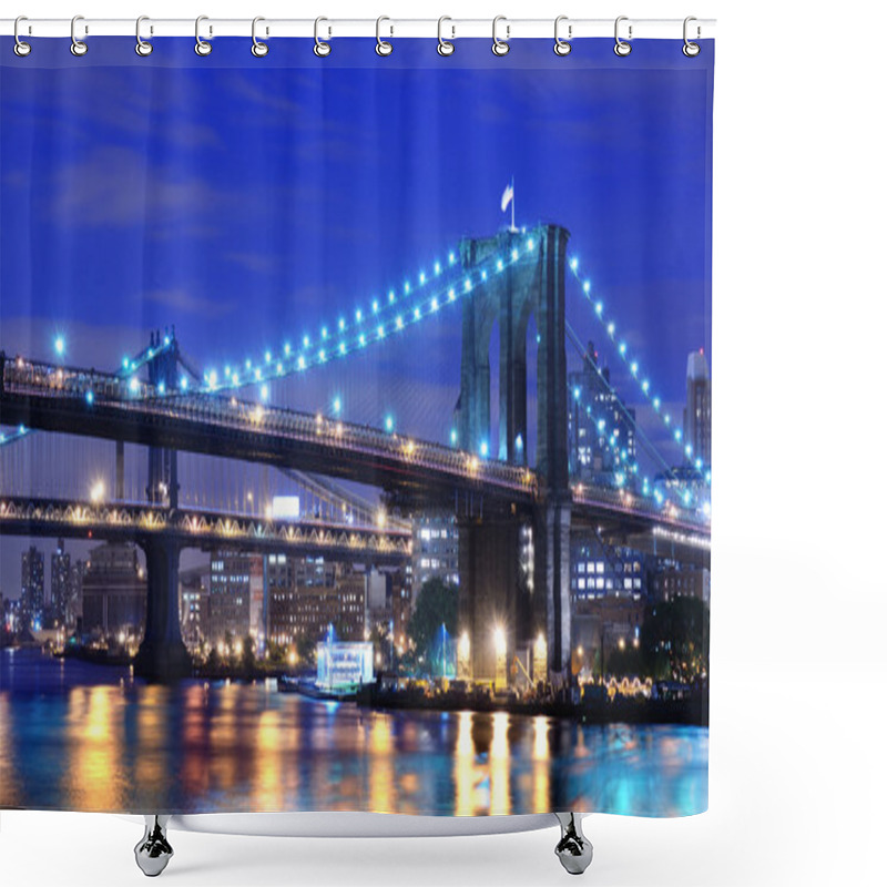 Personality  Brooklyn And Manhattan Bridge Shower Curtains