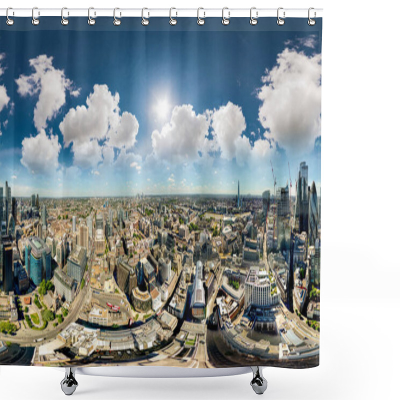 Personality  Aerial 360 Drone Photo City Of London UK Shower Curtains