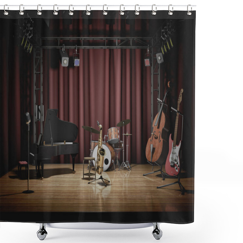 Personality  Jazz Concert Shower Curtains