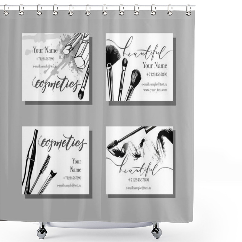 Personality  Makeup Artist Business Cards Shower Curtains