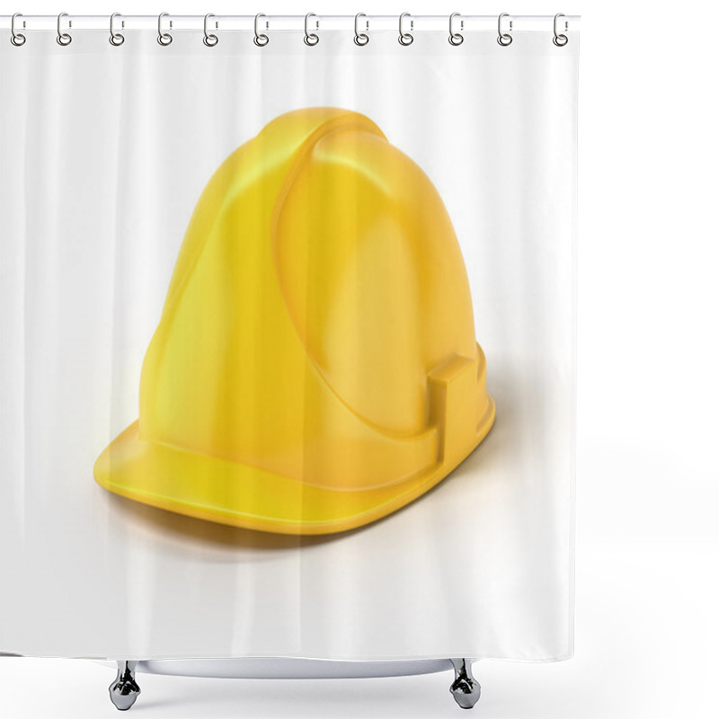 Personality  Yellow Helmet Shower Curtains