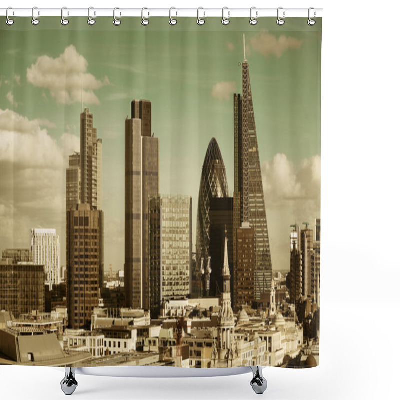 Personality  London City Rooftop Shower Curtains