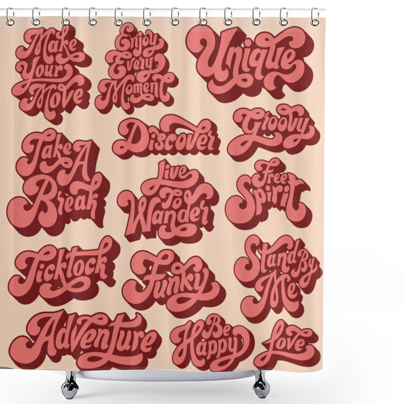 Personality  Mixed Set Of Motivational Typography Shower Curtains