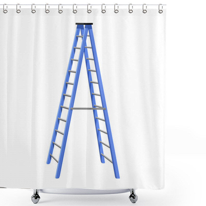 Personality  Stepladder Vector Icon.Cartoon Vector Icon Isolated On White Background Stepladder . Shower Curtains