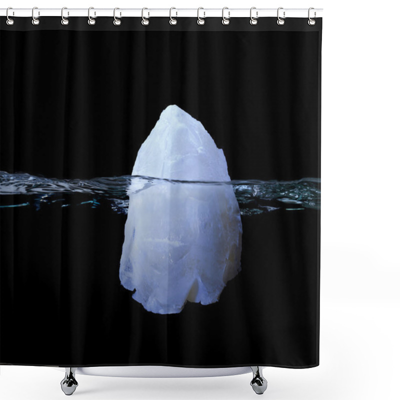 Personality  Frozen Iceberg Floating In Water Shower Curtains