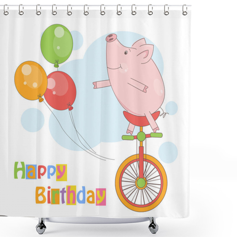 Personality  Happy Birthday! Shower Curtains