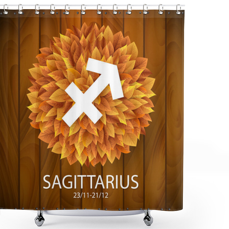 Personality  Sagittarius Horoscope White Sign Shower Curtains