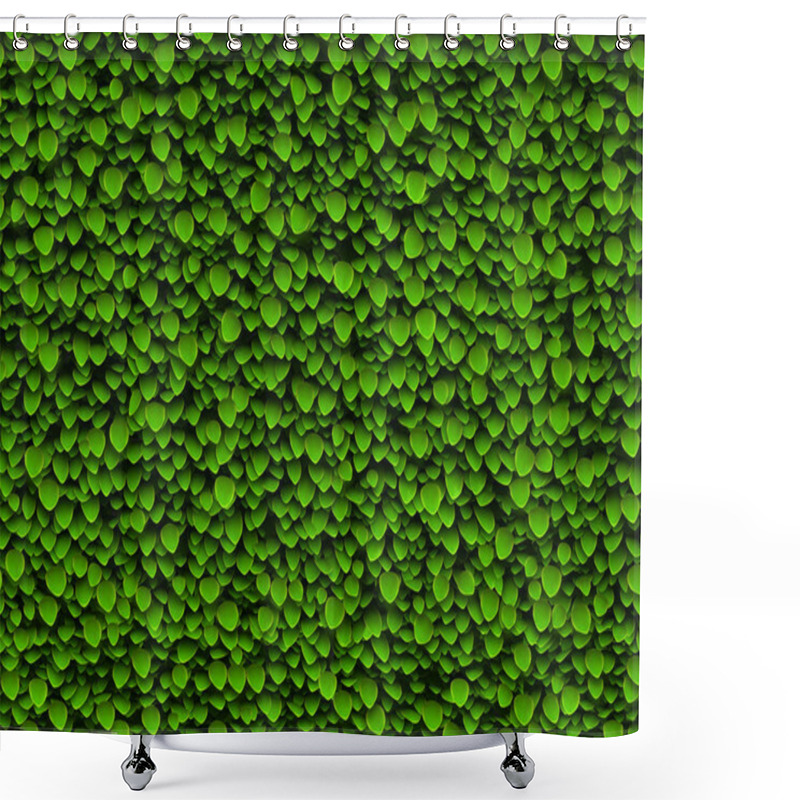 Personality  Background Green Leaves, Pattern Shower Curtains