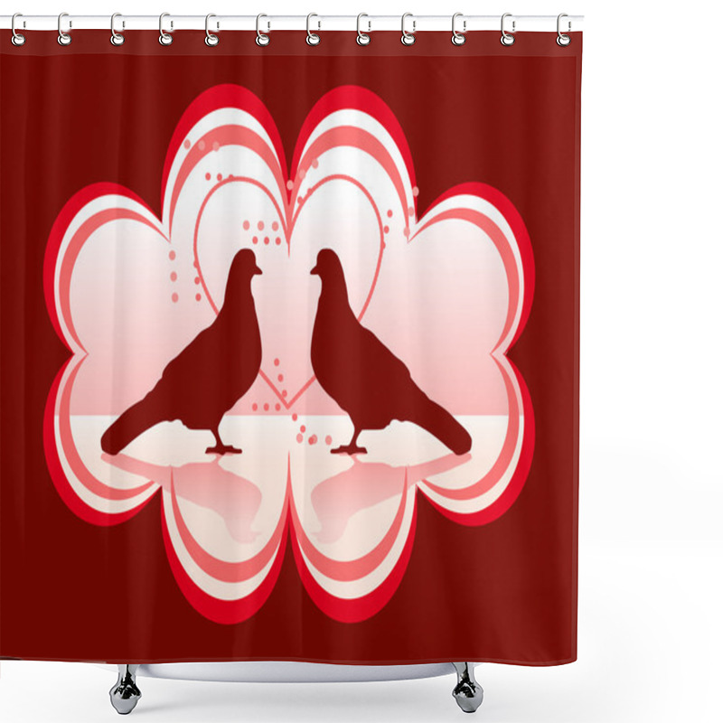 Personality  Lovely Doves Shower Curtains