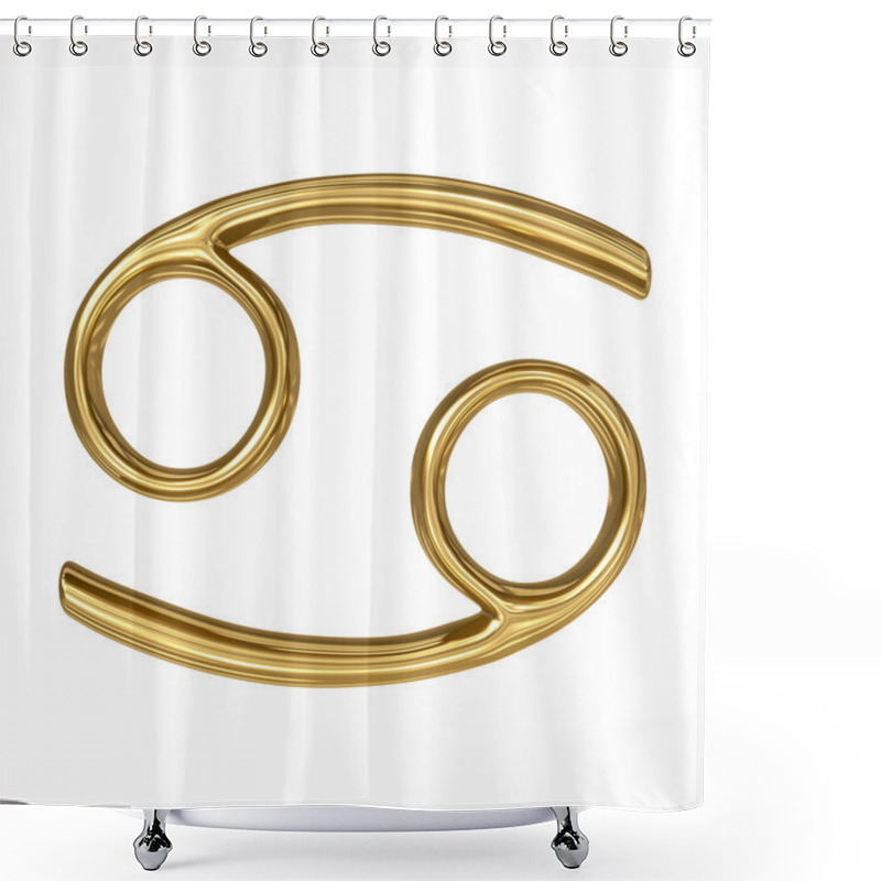 Personality  Horoscope: Golden Sign Of The Zodiac - Cancer Shower Curtains