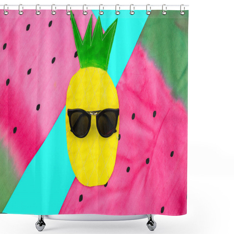 Personality  Sunglasses Over Bright Background Shower Curtains