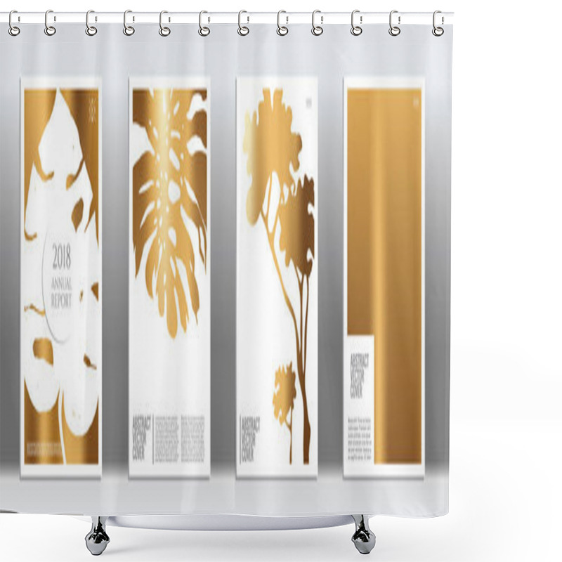 Personality  Golden Exotic Cover.  Shower Curtains