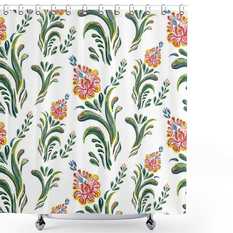 Personality  Abstract Elegance Seamless Pattern With Floral Background.  Shower Curtains